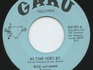 Rare Soul 45- Rick & Mann/The Sonics- As Time Goes By - Garu Records # 101 - M-