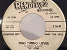 Soul Doo Wop R&B 45 The Lions Two Timing Lover on Rendezvous PROMO HEAR