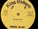 PRINCE ALLAN Jah Jah Love ORIGINAL EX+ KING CULTURE 12