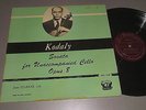 JANOS STARKER KODALY SONATA op 8 UNACCOMPANIED solo CELLO org 50s PERIOD SPL-510