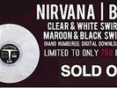 Nirvana Bleach x7 CLEAR & WHITE MAROON & BLACK SWIRL COLOR Vinyl LP New /750