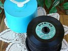 Retro BLUE 45's Storage Case INCLUDES (60) Original 45's - ALL Listed Below