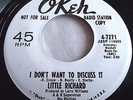 LITTLE RICHARD   I DON'T WANT TO DISCUSS IT ** OKEH 45 PROMO