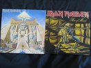 IRON MAIDEN PIECE OF MIND PROMOTIONAL & 1ST PRESS POWERSLAVE TEXTURED COVER