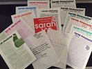 SARAH LABEL NEWSLETTERS X 13 COMPLETE SET ORIG C86 TWEE INDIE + LETTERS
