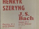Henryk SZERYNG, J.S. BACH Sonate N° 2, partita n° 2 French LP ODEON XOC 126