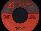 PETER JAMES: People Say 45 (rare stock) rare Soul