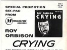 Roy Orbison Rare Promo Crying Extended Play 45 with Picture Sleeve