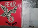 Fear 'More Beer' Vinyl LP Restless Records 72039-1 Play Tested