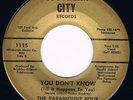 Southern city THE PARAMOUNT FOUR You don't know (till it happens to you) Killer