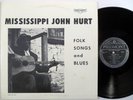 MISSISSIPPI JOHN HURT Folk Songs And Blues PIEDMONT LP