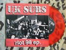 UK Subs - Riot 98 EP RARE punk RED VINYL 7