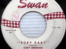 CODY BRENNAN Temptations RUBY BABY am I the one 1961 ROCKABILLY 45 on SWAN e4285