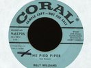 BILLY WILLIAMS The Pied Piper on Coral Promo R&B Popcorn 45 Hear
