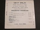LISTEN   DEVY ERLIH recital - MAURICE BUREAU / DUCRETET-THOMSON 470 C 037