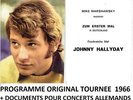 Johnny HALLYDAY PROGRAMME DE CONCERT 1966 + DOCUMENTS ALLEMAND ALLEMAGNE GERMANY