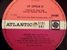 Led Zeppelin III Red Plum 1970 Peter Grant credit A7 B5 uk 1st press nr ex