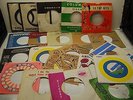 LOT: 140+ 45 rpm RECORD COMPANY paper SLEEVES -- some rare LOOK