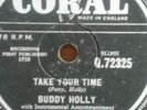 Buddy holly.rave on.take your time.78 r.p.m.  vynl  record.