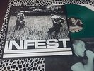 INFEST LP  SLAVE GREEN VINYL RARE PUNK KBD CROSSED OUT  HARDCORE MISFITS SPAZZ