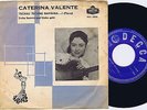 CATERINA VALENTE Ciao Ciao Bambina Danish 45PS 1959 Eurovision Cover Piove