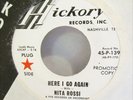 NITA ROSSI   HERE I GO AGAIN   SOMETHING TO GIVE  PROMO 45 HICKORY NORTHERN SOUL