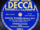 Andrews Sisters-Boogie Woogie Bugle Boy/Bounce Me Brother Decca 3598 78 E+