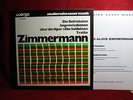 Zimmermann  DIE BEFRISTETEN IMPROVISATIONEN TRATTO Manfred Schoof u.a. LP Wergo