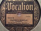 WALKER'S CORBIN RAMBLERS VOCALION 02648 COUNTRY 78 RPM RECORD E-