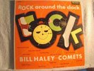 LP- BILL HALEY -ROCK AROUND THE CLOCK-DG-FLAT EDGE -BLACK LABEL -ORIG - NM