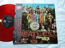 BEATLES SGT.PEPPERS JAPAN ORIGINAL 1982 UK CUTTING LIMITED MONO RED VINYL W/OBI