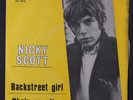 NICKY SCOTT: Backstreet Girl / Chain Reaction 45 (Italy, wrinkled PS w/ faint s