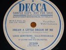 LOUIS ARMSTRONG and ELLA - DECCA DJ - Dream a Little Dream of Me - 78 rpm