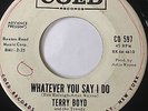 RARE GARAGE PROMO 45/ TERRY BOYD & TRENDS 