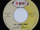 R&B Soul 45 HAROLD BURRAGE I'll Take One M-PAC HEAR