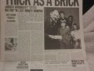 JETHRO TULL 1972 CHR 1003 UK LP VINYL W/ ORIGINAL NEWSPAPER PROMO COVER thick as