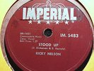 Ricky Nelson Imperial 5483 Stood Up / Waitin' In School 78 rpm Canadian pressing