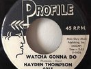 Hayden Thompson 1961 Watcha Gonna Do Profile 4015 Promo Rare Rockabilly VG++