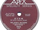 1960 EVERLY BROTHERS 78 RPM Record. Let it Be Me. Canada only