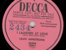 LOUIS ARMSTRONG ON PINK LABEL DECCA PROMO 78 RPM – 10 INCH