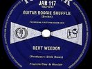 1959 UK #10 BERT WEEDON 78 GUITAR BOOGIE SHUFFLE /BERT'S BOOGIE TOP RANK JAR 117