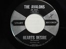 Avalons - Hearts Desire     VG++   1958