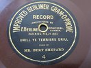 Improved Berliner Gramophone Record  #4  DRILL YE TERRIERS DRILL - Burt Shepard