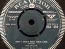 THE CHANTS - 'BABY I DONT NEED YOU LOVE' RCA 1754 DEMO VG++ NORTHERN SOUL