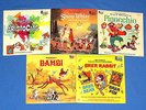 PINOCCHIO+ BAMBI+ SNOW WHITE+ ARISTOCATS+ BRER RABBIT----5 DISNEYLAND ALBUMS