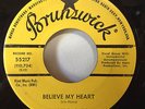 Tremonts 1961 Believe My Heart/Legend Of Love 45 Brunswick 55217 Rare Doo-Wop NM