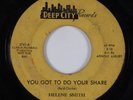 Northern Soul 45 HELENE SMITH You Got To Do Your Share DEEP CITY HEAR