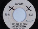 Northern Soul Sweet Soul 45 LOVATIONS I Don't Want You CAP CITY HEAR