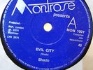 SHADO evil city  private uk metal 45  nwobhm proto punk 1ST PRESS EX++