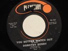 northern soul DOROTHY BERRY You Better Watch Out PLANETARY hear soundclip
